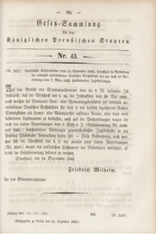 Gesetz-Sammlung für die Königlichen Preußischen Staaten. 1844, Nr. 43 (31 Dezember)