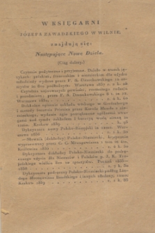 Wizerunki i Roztrząsania Naukowe. Poczet Nowy Drugi. 1841, T.20 + wkładka