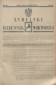 Lubelski Dziennik Wojewódzki. R.9, nr 30 (10 września 1928)