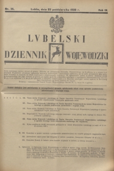 Lubelski Dziennik Wojewódzki. R.9, nr 35 (23 października 1928)