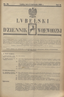 Lubelski Dziennik Wojewódzki. R.9, nr 36 (5 listopada 1928)