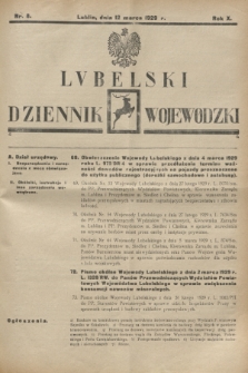 Lubelski Dziennik Wojewódzki. R.10, nr 8 (12 marca 1929)