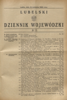 Lubelski Dziennik Wojewódzki. [R.10], № 13 (13 kwietnia 1929)