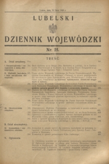 Lubelski Dziennik Wojewódzki. [R.10], nr 25 (30 lipca 1929)