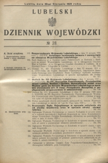 Lubelski Dziennik Wojewódzki. [R.10], № 28 (28 sierpnia 1929)
