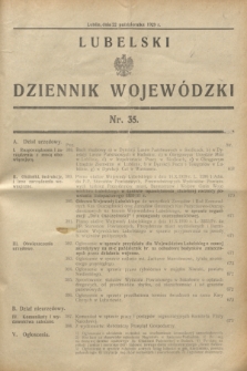 Lubelski Dziennik Wojewódzki. [R.10], nr 35 (22 października 1929)