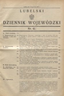 Lubelski Dziennik Wojewódzki. [R.10], nr 42 (28 grudnia 1929)