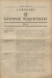 Lubelski Dziennik Wojewódzki. [R.11], nr 4 (31 stycznia 1930)