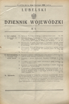 Lubelski Dziennik Wojewódzki. [R.11], № 5 (12 lutego 1930)