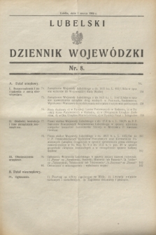 Lubelski Dziennik Wojewódzki. [R.11], nr 8 (1 marca 1930)