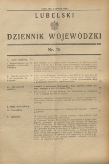 Lubelski Dziennik Wojewódzki. [R.11], nr 13 (4 kwietnia 1930)