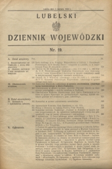 Lubelski Dziennik Wojewódzki. [R.11], nr 19 (3 czerwca 1930)