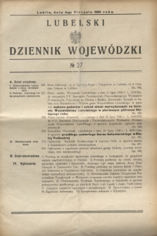 Lubelski Dziennik Wojewódzki. [R.11], № 27 (4 sierpnia 1930)