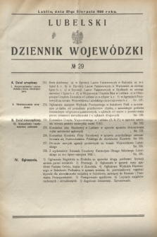 Lubelski Dziennik Wojewódzki. [R.11], № 29 (27 sierpnia 1930)