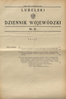 Lubelski Dziennik Wojewódzki. [R.11], nr 31 (11 września 1930)
