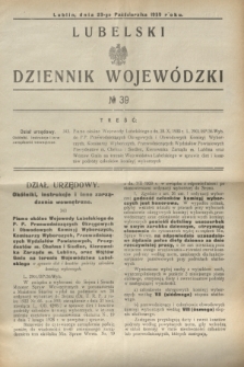 Lubelski Dziennik Wojewódzki. [R.11], № 39 (29 października 1930)