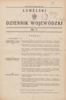 Lubelski Dziennik Wojewódzki. [R.12], nr 1 (14 stycznia 1931)