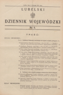 Lubelski Dziennik Wojewódzki. [R.12], nr 9 (11 kwietnia 1931)