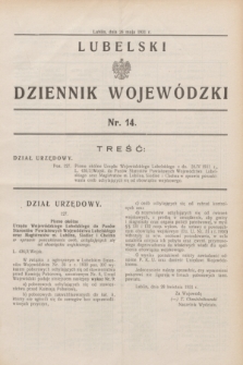 Lubelski Dziennik Wojewódzki. [R.12], nr 14 (26 maja 1931)