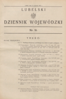 Lubelski Dziennik Wojewódzki. [R.12], nr 16 (13 czerwca 1931)