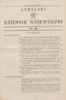 Lubelski Dziennik Wojewódzki. [R.12], nr 19 (1 sierpnia 1931)