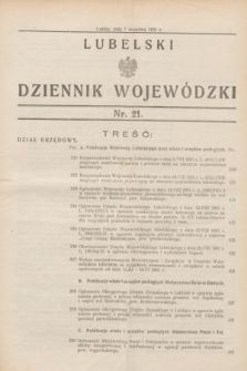 Lubelski Dziennik Wojewódzki. [R.12], nr 21 (1 września 1931)