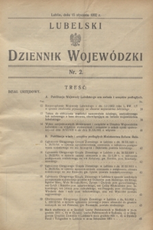 Lubelski Dziennik Wojewódzki. [R.13], nr 2 (15 stycznia 1932) + wkładka