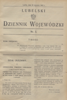 Lubelski Dziennik Wojewódzki. [R.13], nr 3 (26 stycznia 1932)