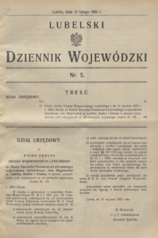 Lubelski Dziennik Wojewódzki. [R.13], nr 5 (12 lutego 1932)