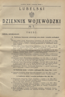 Lubelski Dziennik Wojewódzki. [R.13], nr 7 (1 marca 1932)