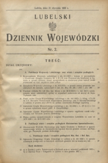 Lubelski Dziennik Wojewódzki. [R.14], nr 2 (31 stycznia 1933)