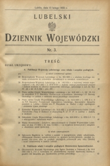 Lubelski Dziennik Wojewódzki. [R.14], nr 3 (15 lutego 1933)