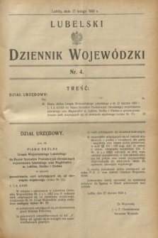 Lubelski Dziennik Wojewódzki. [R.14], nr 4 (17 lutego 1933)