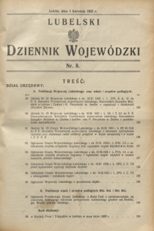 Lubelski Dziennik Wojewódzki. [R.14], nr 8 (1 kwietnia 1933)