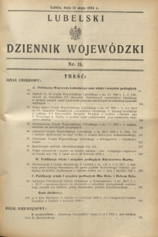 Lubelski Dziennik Wojewódzki. [R.14], nr 11 (15 maja 1933)