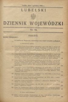 Lubelski Dziennik Wojewódzki. [R.14], nr 26 (1 grudnia 1933)