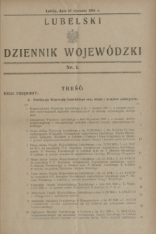 Lubelski Dziennik Wojewódzki. [R.15], nr 1 (15 stycznia 1934)