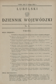 Lubelski Dziennik Wojewódzki. [R.15], nr 3 (15 lutego 1934)