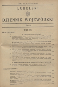 Lubelski Dziennik Wojewódzki. [R.16], nr 8 (15 kwietnia 1935)