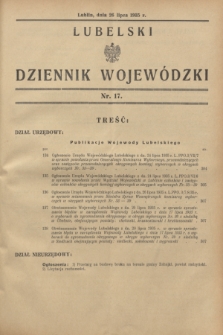Lubelski Dziennik Wojewódzki. [R.16], nr 17 (26 lipca 1935)