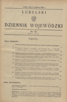 Lubelski Dziennik Wojewódzki. [R.16], nr 34 (31 grudnia 1935)