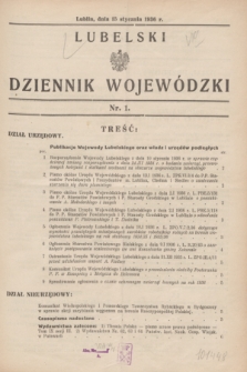 Lubelski Dziennik Wojewódzki. [R.17], nr 1 (15 stycznia 1936)