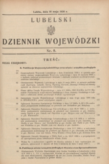 Lubelski Dziennik Wojewódzki. [R.17], nr 9 (16 maja 1936)