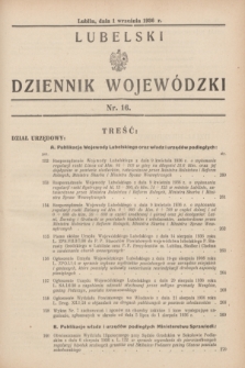 Lubelski Dziennik Wojewódzki. [R.17], nr 16 (1 września 1936)