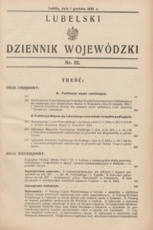 Lubelski Dziennik Wojewódzki. [R.17], nr 22 (1 grudnia 1936)