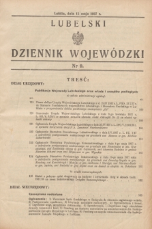 Lubelski Dziennik Wojewódzki. [R.18], nr 9 (15 maja 1937)