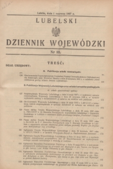 Lubelski Dziennik Wojewódzki. [R.18], nr 10 (1 czerwca 1937)