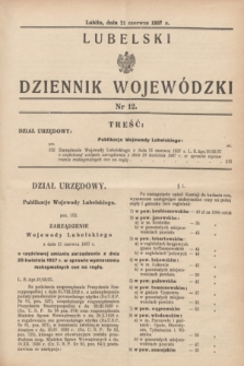 Lubelski Dziennik Wojewódzki. [R.18], nr 12 (21 czerwca 1937)