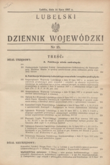 Lubelski Dziennik Wojewódzki. [R.18], nr 15 (31 lipca 1937)