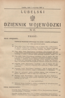 Lubelski Dziennik Wojewódzki. [R.18], nr 17 (1 września 1937)